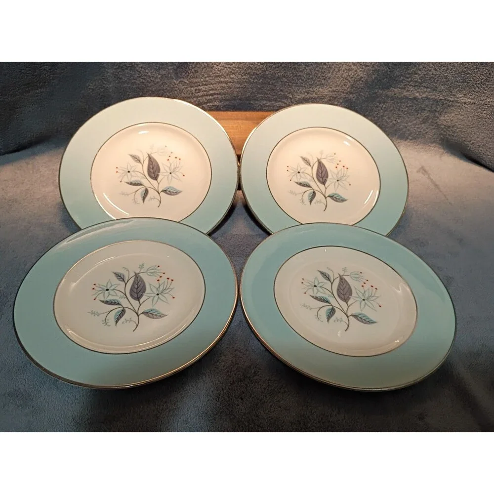 Vintage Homer Laughlin Eggshell Cavalier Dianne Teacups & Saucers Set of 4 Cups